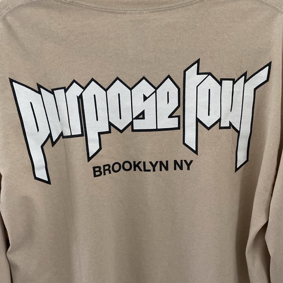 2016 Justin Bieber Purpose World Tour Brooklyn New York Long Sleeve Tee Shirt - Picture 9 of 9